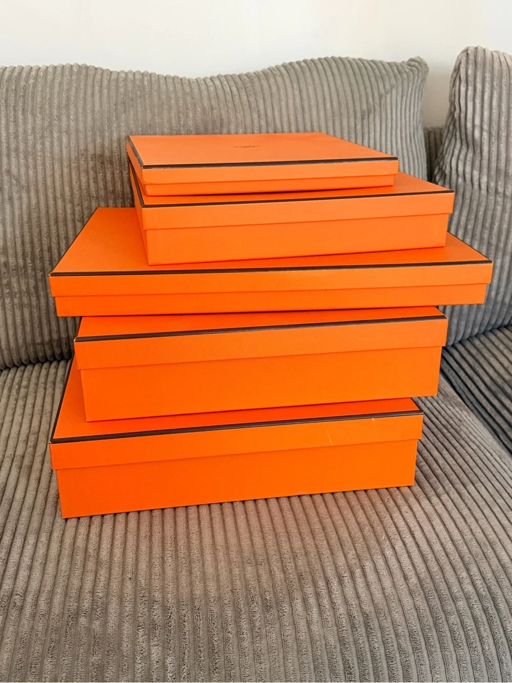 Orange Designer Boxes - Stack of Luxury Storage Boxes